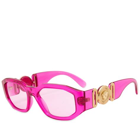 versace jersey pink|Versace pink sunglasses.